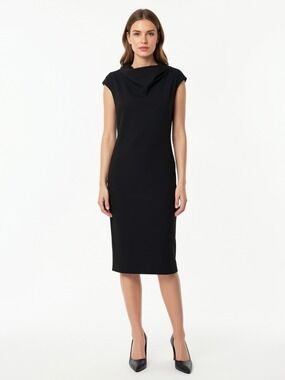 Lord & Taylor sleeveless cowl neck cocktail dress size 8 normcore